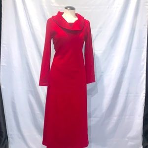 knit red dress
